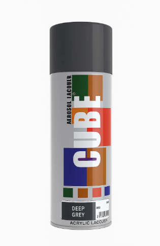 Cube Aerosol Spray Paint (Grey)