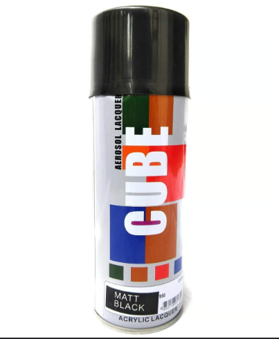 Cube Aerosol Spray Paint (Black)