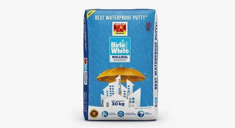 Birla White WallSeal Waterproof Putty, 30 Kg Bag